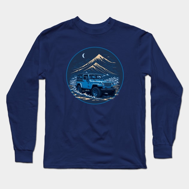 Japanese Big Wave Mountain Long Sleeve T-Shirt by Hixon House